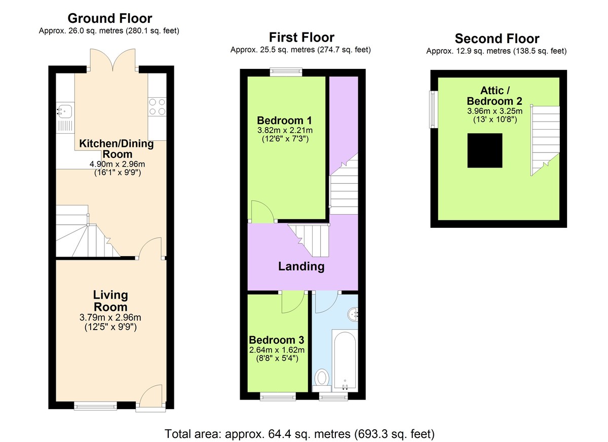Floorplans For Located On The Quieter Moor Side Of The Village