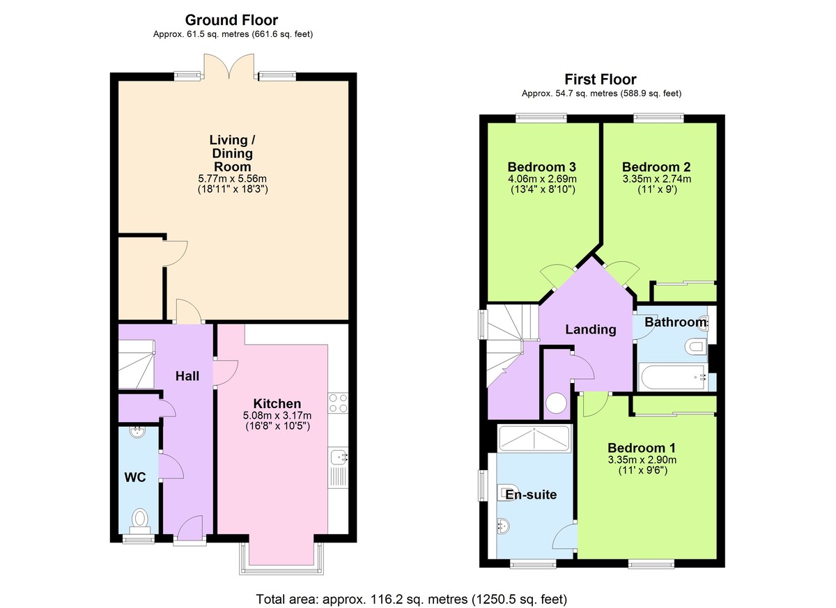 Floorplans For Level Walking Distance to Shops in Hawkhurst