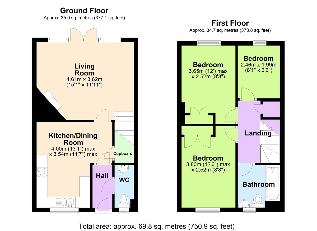 Floorplans For Three Bedroom Family Home In Staplecross