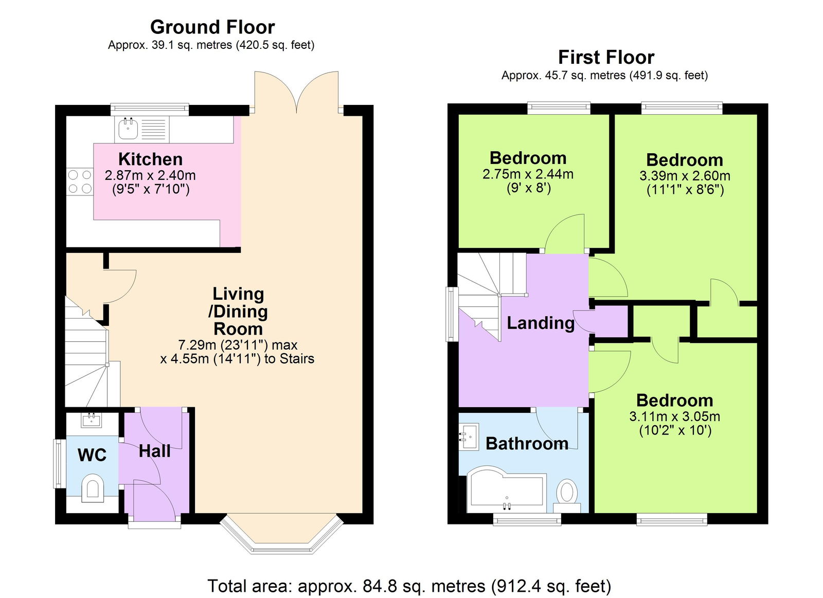 Floorplans For Within Walking Distance Of Etchingham Train Station - direct train to London