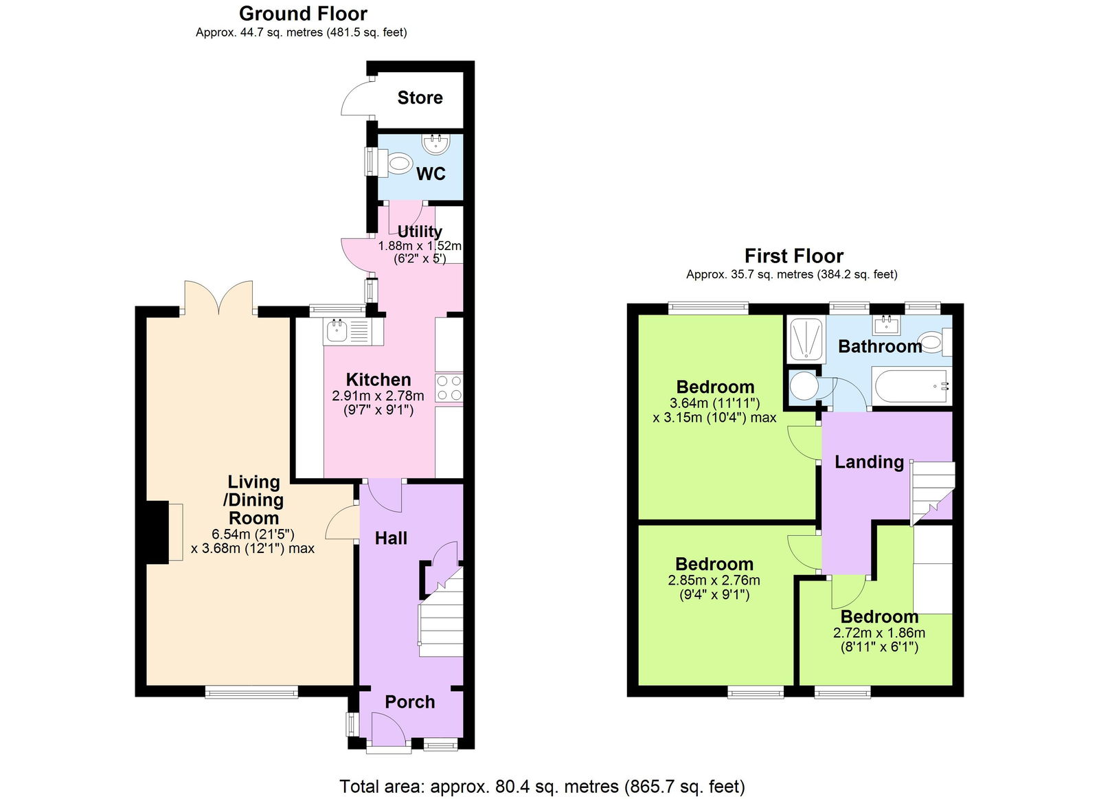 Floorplans For Situated Next To Burgh Woods in Hurst Green