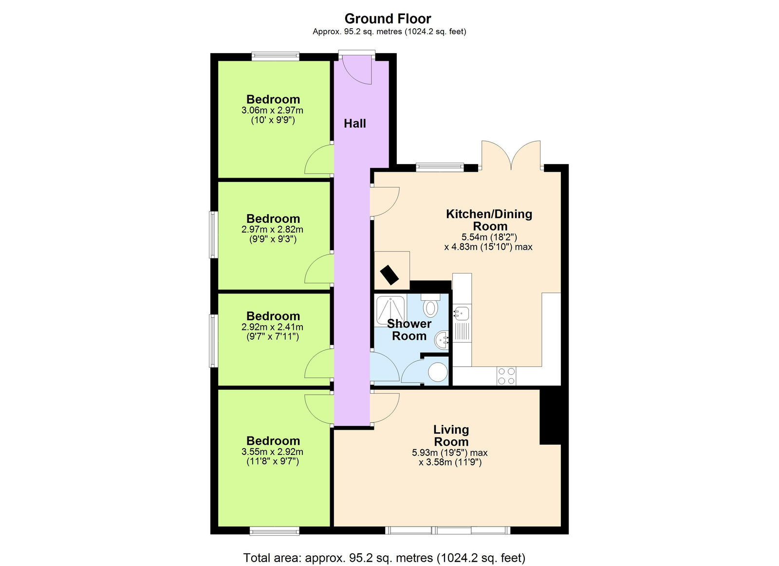 Floorplans For Available With No Onward Chain in Bodiam