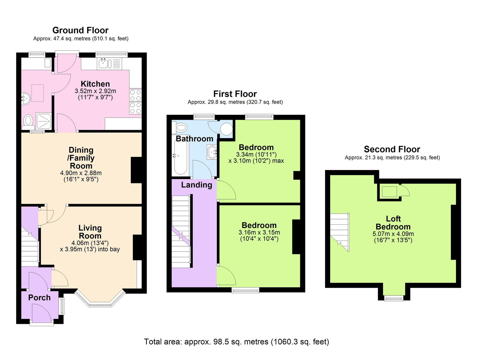 Floorplans For With A 120ft South-Facing Garden In Hartley