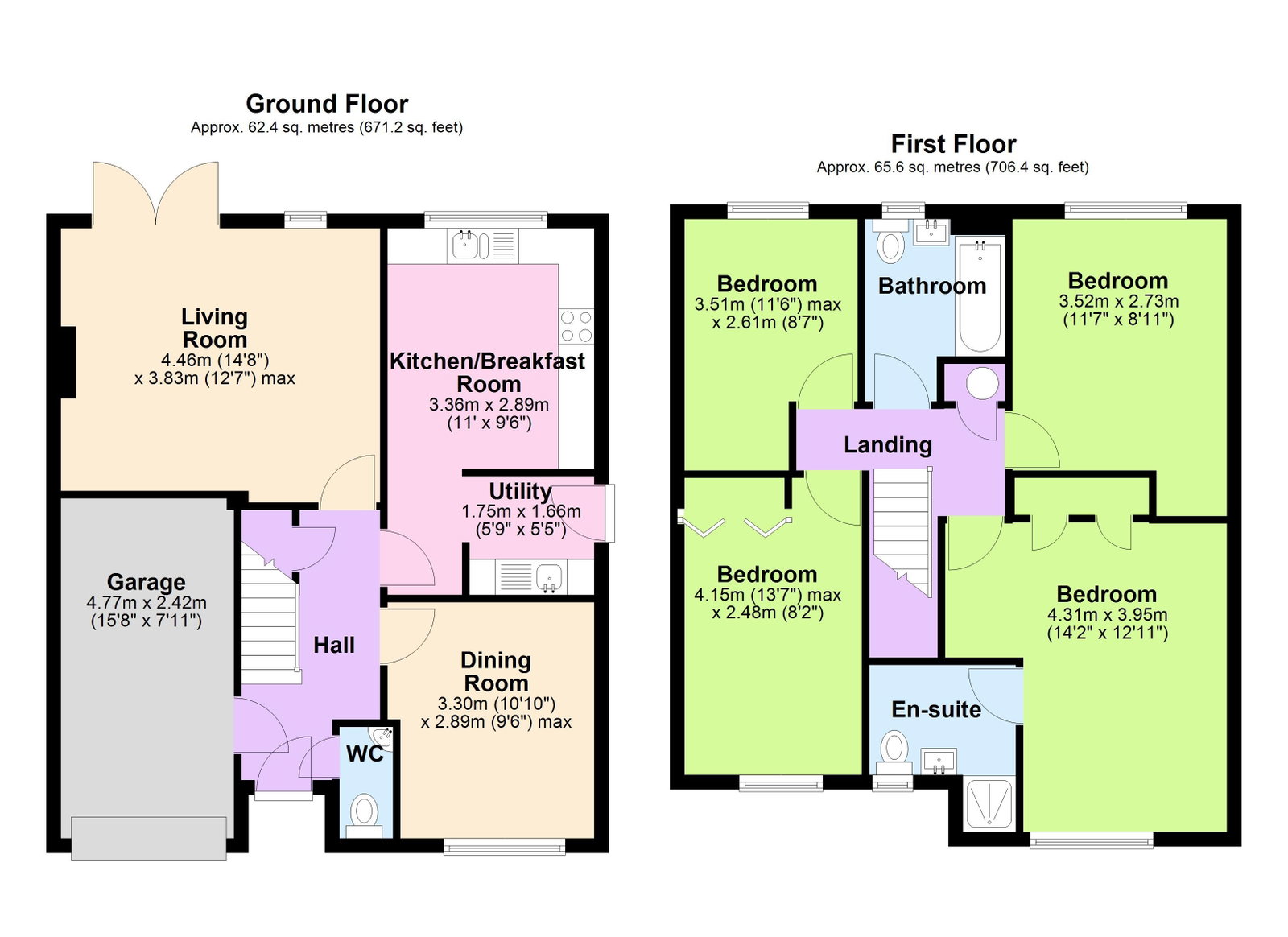 Floorplans For Joyce Close, Cranbrook