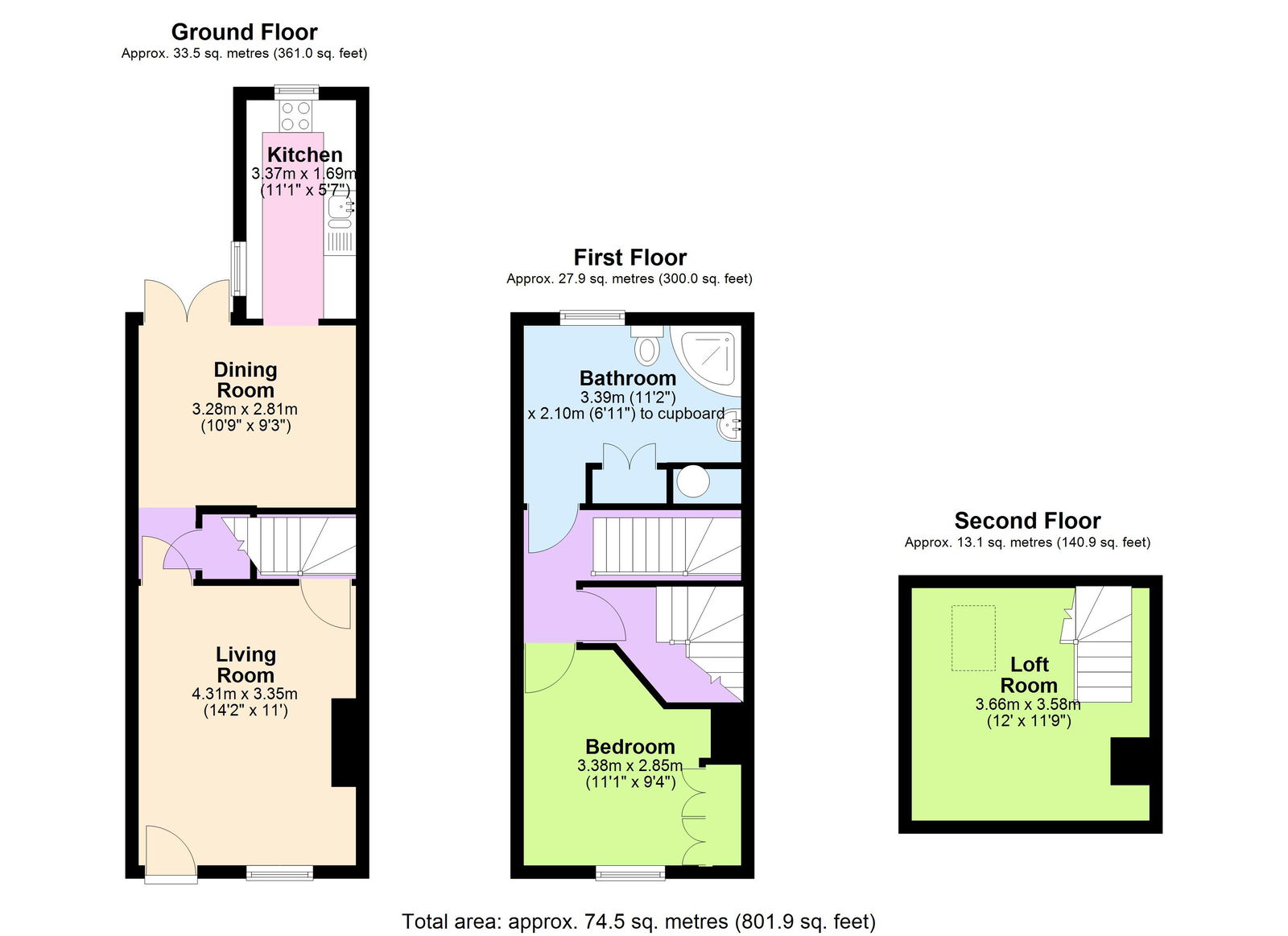 Floorplans For No Onward Chain In Iden Green