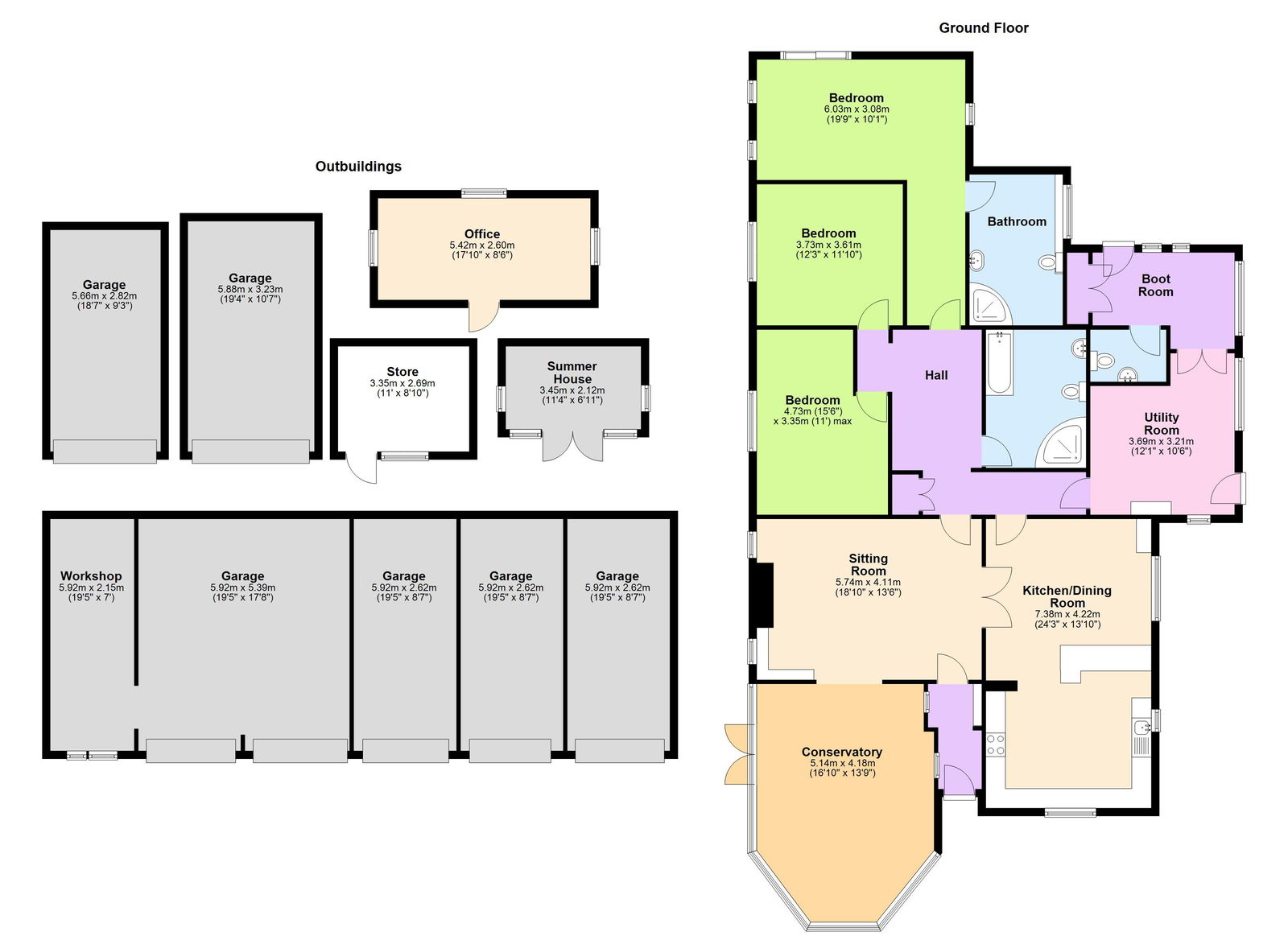 Floorplans For A Spacious Detached Bungalow With Stunning Views In Golford