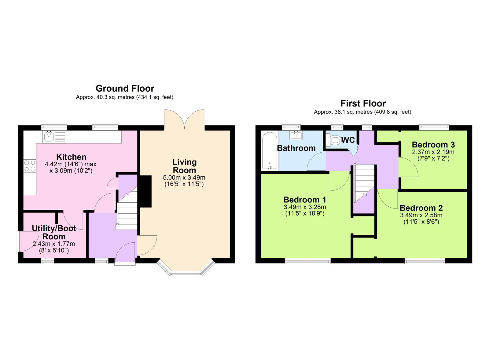 Floorplans For With a Garden Home Office in Frittenden