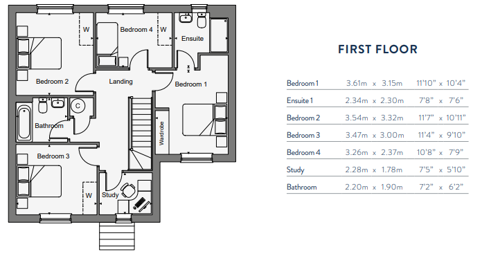 Floorplans For Westfield Drive, Hawkhurst