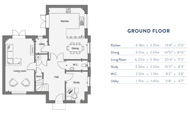 Floorplans For Westfield Drive, Hawkhurst