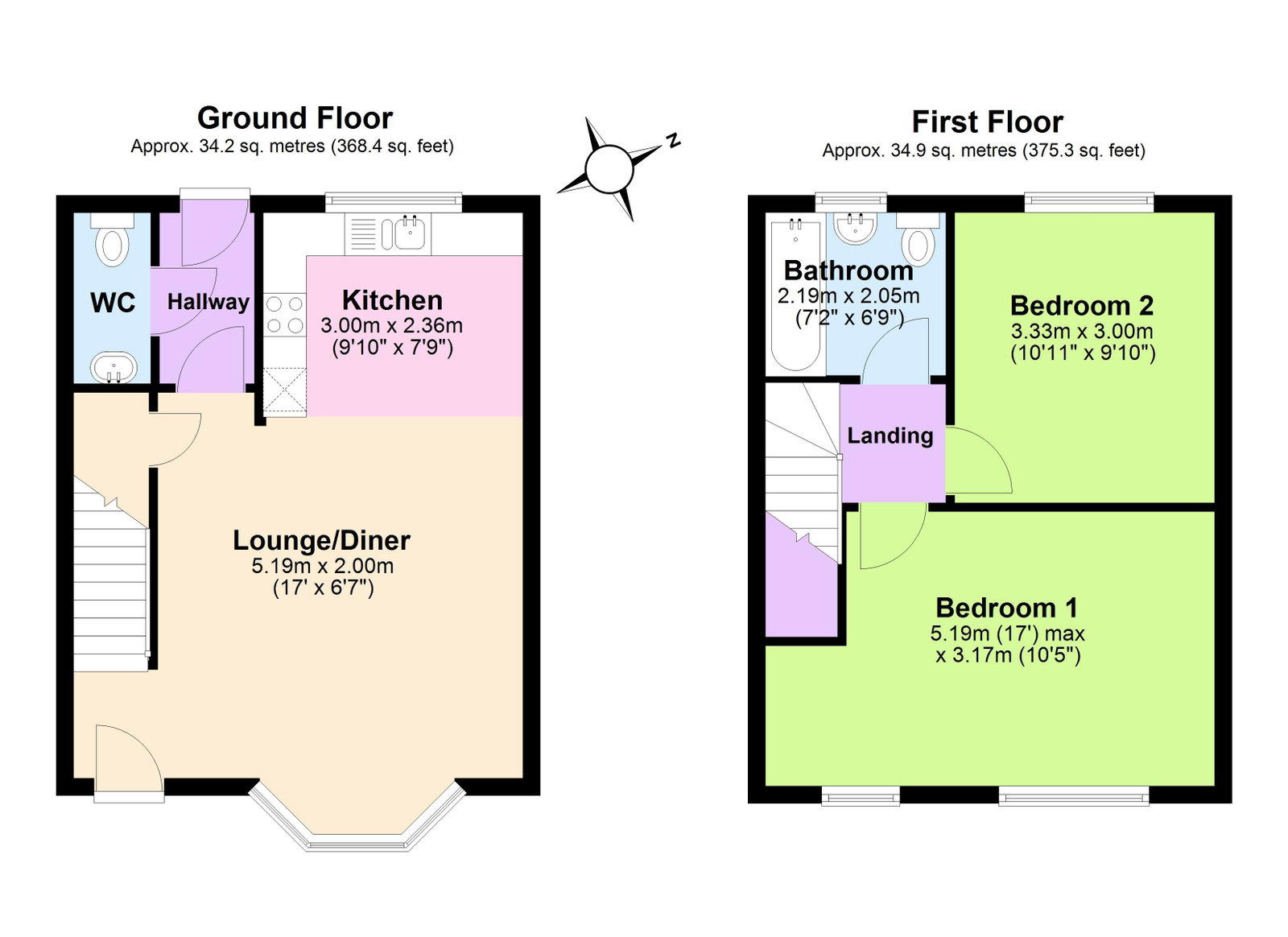 Floorplans For Woodham Close, Hawkhurst