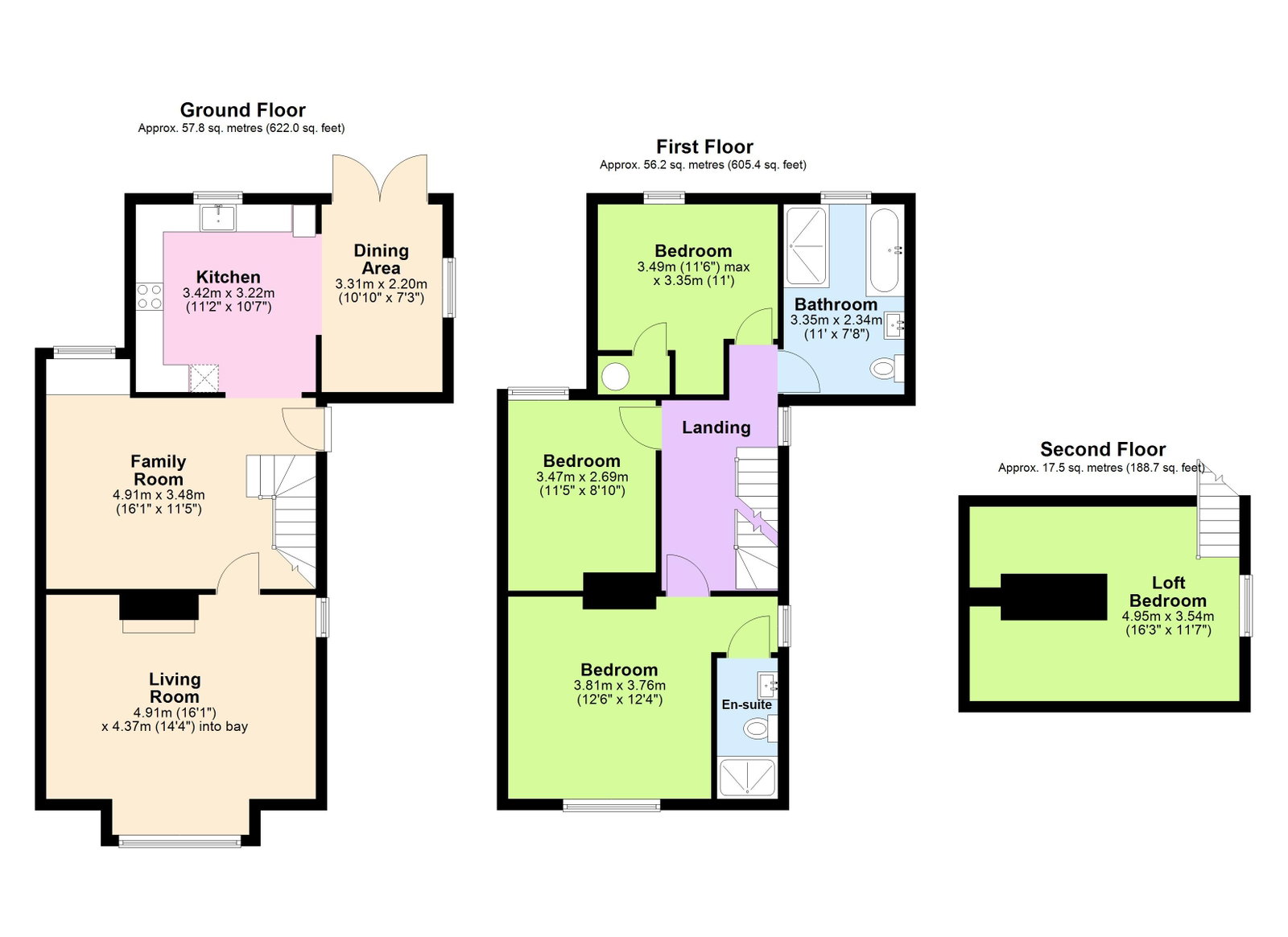 Floorplans For Warwick House, Hawkhurst