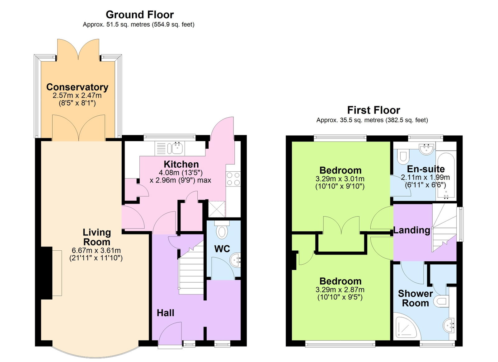 Floorplans For St. Marys Close, Ticehurst