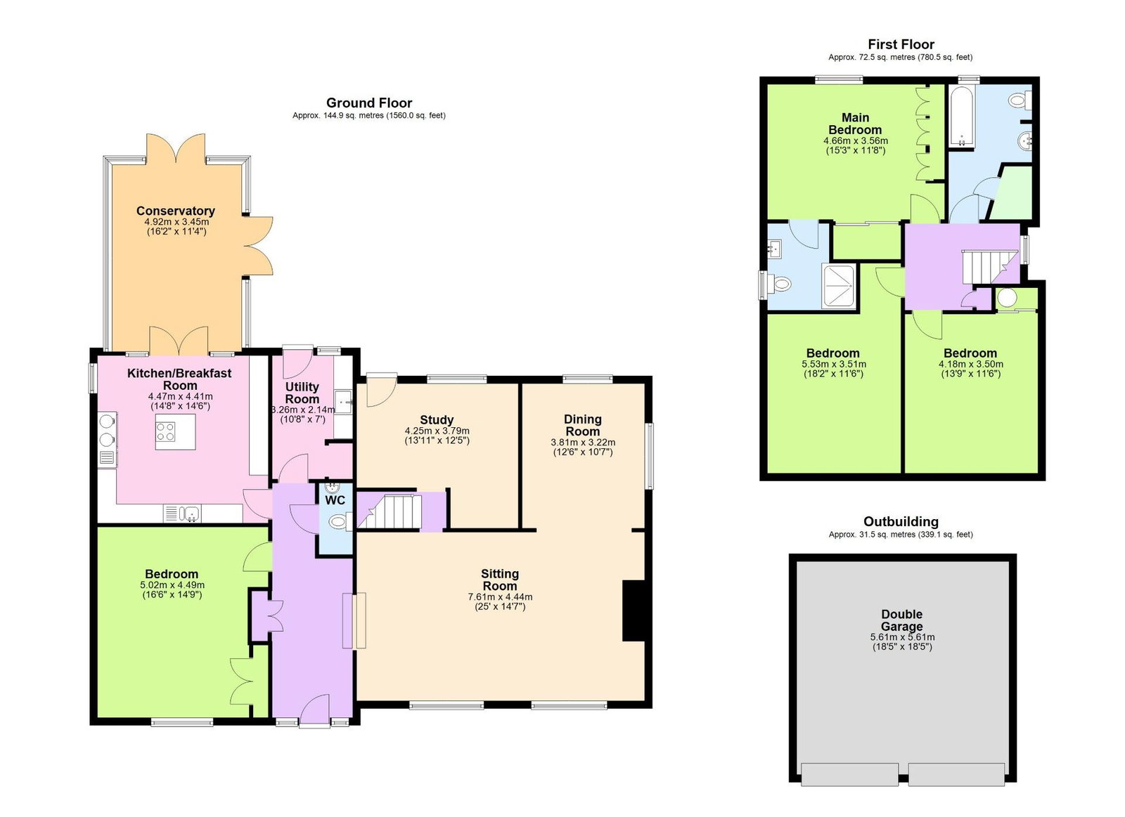 Floorplans For Rye Road, Hawkhurst
