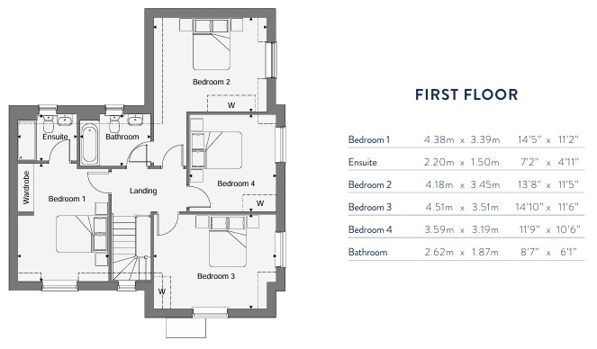 Floorplans For Westfield Drive, Hawkhurst