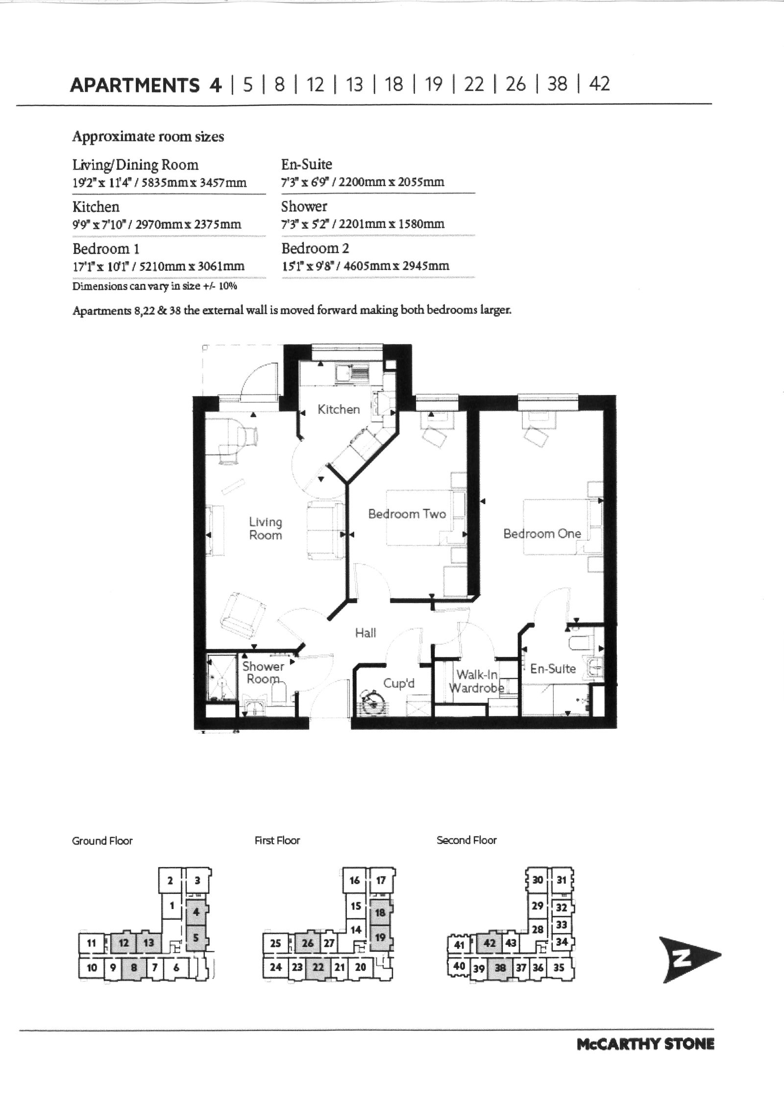 Floorplans For Luxurious Ground Floor New Retirement Apartment In Hawkhurst 