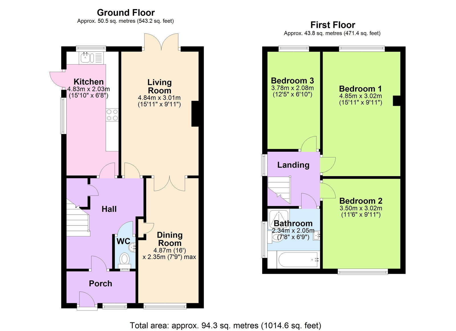 Floorplans For The Chestnuts, Hawkhurst
