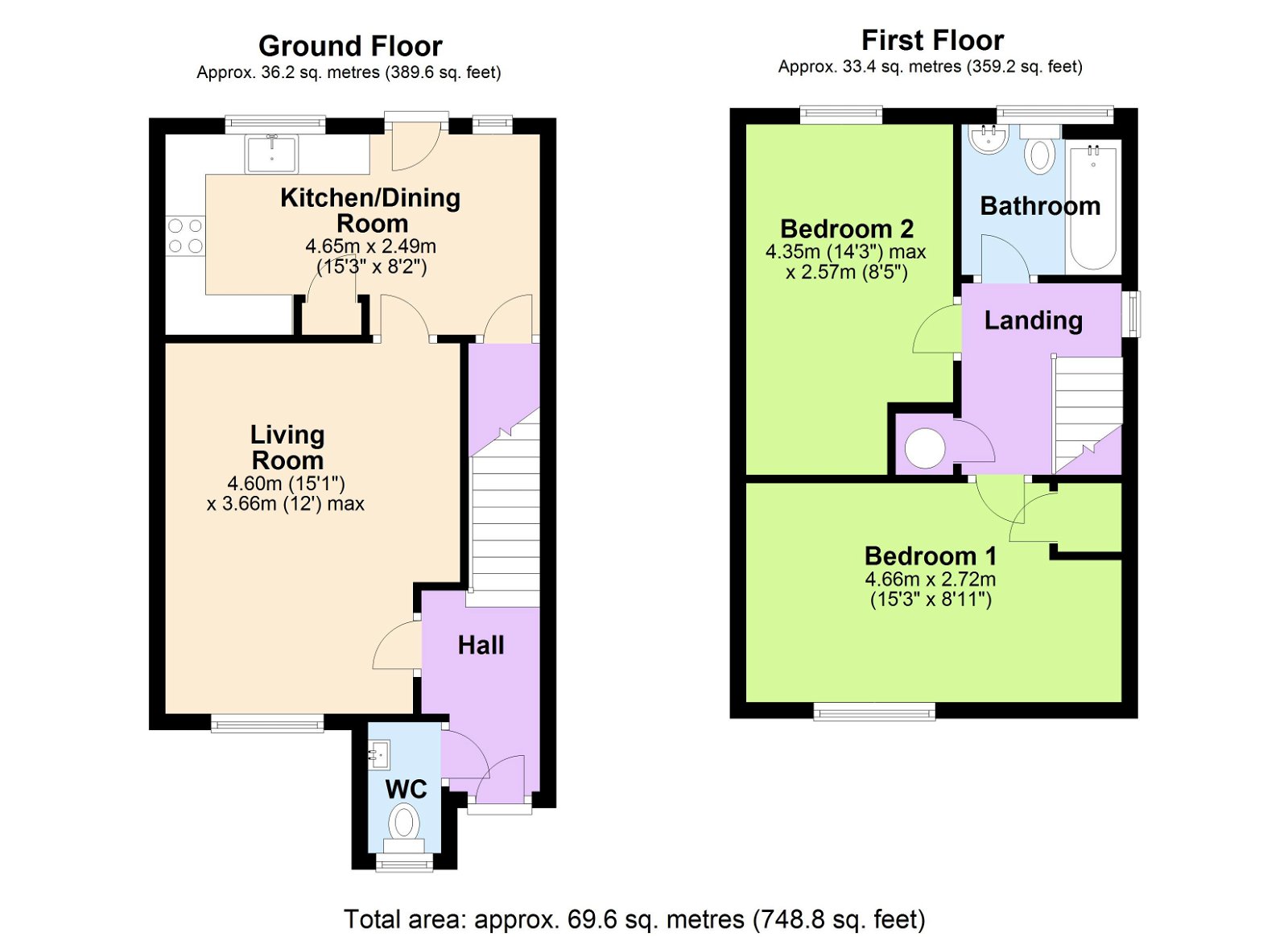 Floorplans For A quiet residential position in Flimwell