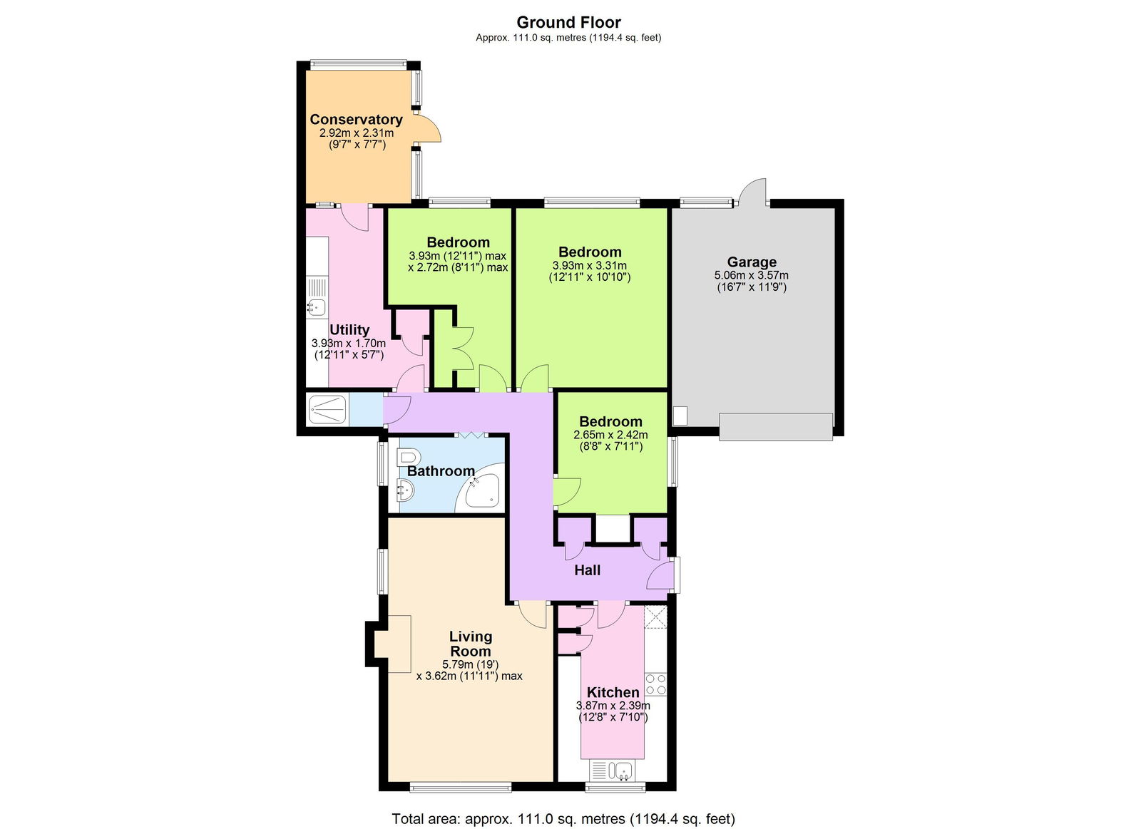 Floorplans For No Through Road in Hurst Green